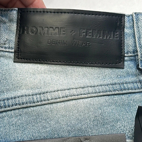 Homme + Femme Men’s Distressed Jeans Shorts with Rips Size 30 NWT - Picture 5 of 9